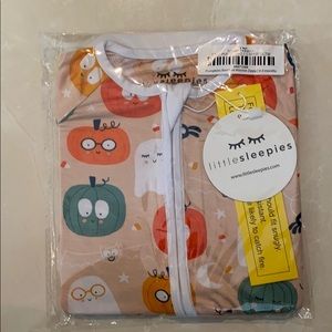 Little Sleepies zippy Pumpkin Party 0-3m NWT